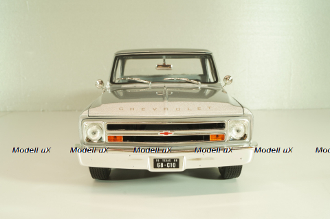 Chevrolet C10 Stepside (pickup) 1968, silver, AW324, Autoworld 1:18