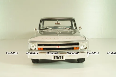 Chevrolet C10 Stepside (pickup) 1968, silver, AW324, Autoworld 1:18
