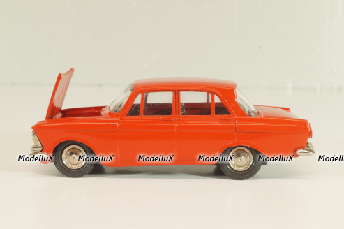 Москвич-408 А1, красный, капот 2 зажима, Тантал/Радон 1:43