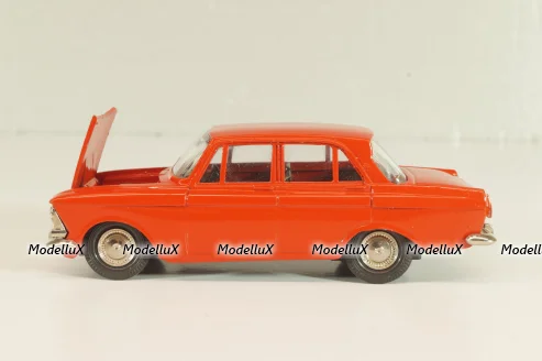 Москвич-408 А1, красный, капот 2 зажима, Тантал/Радон 1:43