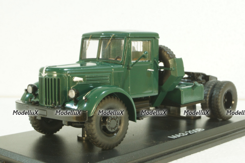 Маз-200В, седельный тягач, темно-зеленый, SSM1115, SSM 1:43
