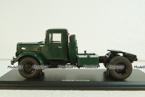 Маз-200В, седельный тягач, темно-зеленый, SSM1115, SSM 1:43