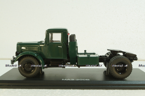 Маз-200В, седельный тягач, темно-зеленый, SSM1115, SSM 1:43