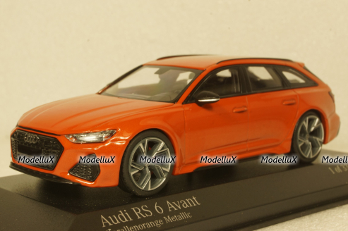 Audi RS6 Avant 2019, orange metallic, 410018014, Minichamps 1:43