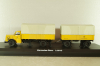 Mercedes L 6600 truck with trailer Deutsche Bundespost 1950, yellow, 8821, Schuco 1:43