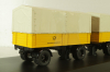 Mercedes L 6600 truck with trailer Deutsche Bundespost 1950, yellow, 8821, Schuco 1:43