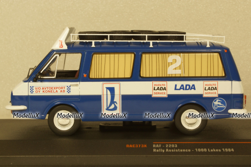 РАФ 2203 Talbot Sport, Rally Service 1000 Lakes, Assistance with roof rack and wheels, 1984, RAC373X, IXO 1:43