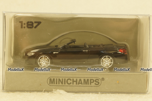BMW M6 Cabrio 2015 black, 870027334, Minichamps 1:87