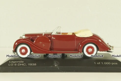 Lagonda LG 6 DHC 1938, dark red, Whitebox 1:43 Уценка!