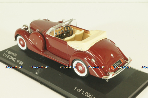 Lagonda LG 6 DHC 1938, dark red, Whitebox 1:43 Уценка!