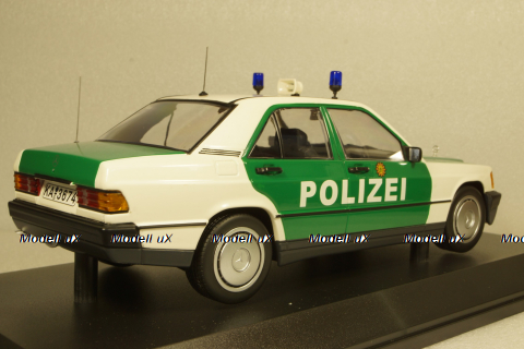 Mercedes 190E (W201) 1982 POLIZEI GERMANY, 155037090, Minichamps 1:18