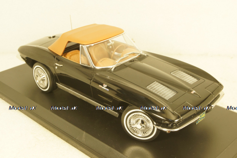 Chevrolet Corvette Stingray Cabriolet 1963 black, 189055, Norev 1:18 