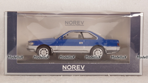 Nissan Leopard F31 1986, blue/silver, 420179, Norev 1:43