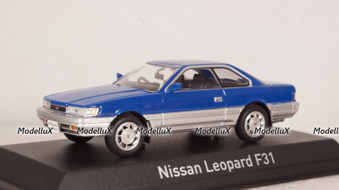 Nissan Leopard F31 1986, blue/silver, 420179, Norev 1:43