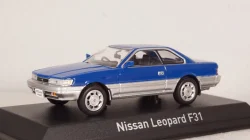 Nissan Leopard F31 1986, blue/silver, 420179, Norev 1:43