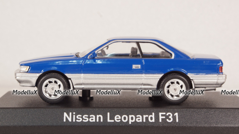 Nissan Leopard F31 1986, blue/silver, 420179, Norev 1:43