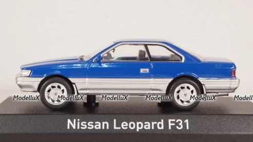 Nissan Leopard F31 1986, blue/silver, 420179, Norev 1:43
