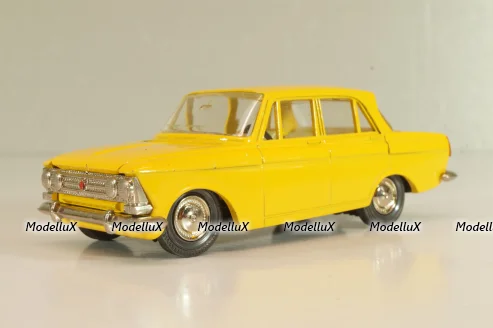 Москвич-408 А1, желтый, капот 2 зажима, Тантал/Радон 1:43