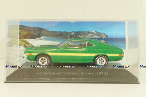 Ford Gran Torino Sport 1972, green, DAM007, American cars, Altaya 1:43