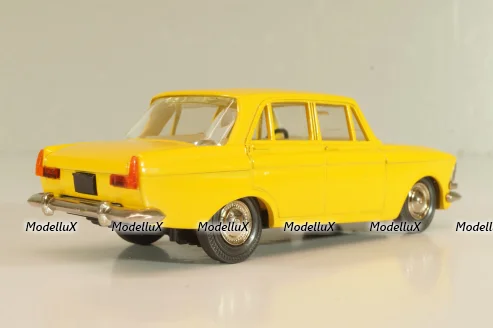 Москвич-408 А1, желтый, капот 2 зажима, Тантал/Радон 1:43