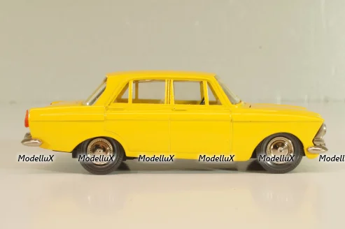 Москвич-408 А1, желтый, капот 2 зажима, Тантал/Радон 1:43