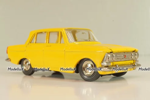 Москвич-408 А1, желтый, капот 2 зажима, Тантал/Радон 1:43