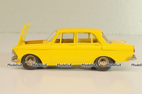 Москвич-408 А1, желтый, капот 2 зажима, Тантал/Радон 1:43