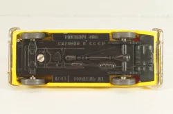 Москвич-408 А1, желтый, капот 2 зажима, Тантал/Радон 1:43