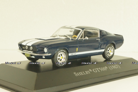 Ford Mustang Shelby GT500 1967 dark blue with white stripes, DAM001, American cars, Altaya 1:43