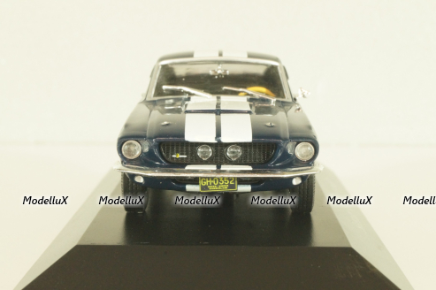 Ford Mustang Shelby GT500 1967 dark blue with white stripes, DAM001, American cars, Altaya 1:43
