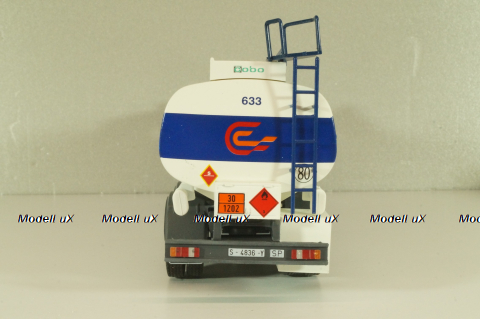 Pegaso Troner 1437, fuel tanker "Campsa" 1991, white with blue line, Camiones Espanoles, №1, Salvat 1:43
