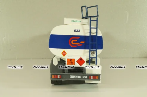 Pegaso Troner 1437, fuel tanker "Campsa" 1991, white with blue line, Camiones Espanoles, №1, Salvat 1:43