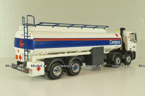 Pegaso Troner 1437, fuel tanker "Campsa" 1991, white with blue line, Camiones Espanoles, №1, Salvat 1:43