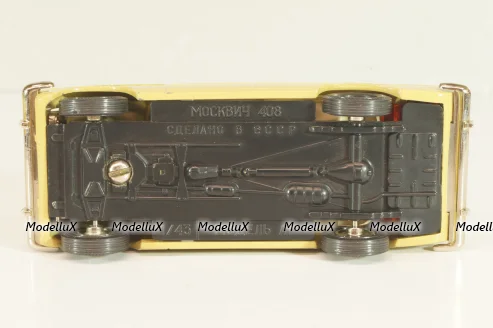 Москвич-408 А1, бежевый, капот 2 зажима, Тантал/Радон 1:43