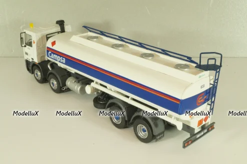 Pegaso Troner 1437, fuel tanker "Campsa" 1991, white with blue line, Camiones Espanoles, №1, Salvat 1:43