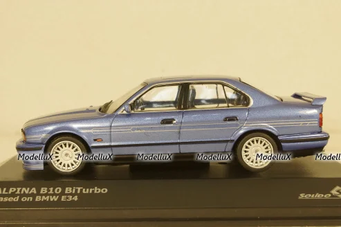 BMW 5-series Alpina B10 BiTurbo (E34), Blue,1994, SL4310401, Solido 1:43