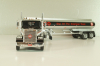 Freightliner FLC 120 64T truck with Semitrailer Texaco 1977, silver/ black, American trucks, Spain, #72, Altaya 1:43