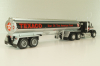Freightliner FLC 120 64T truck with Semitrailer Texaco 1977, silver/ black, American trucks, Spain, #72, Altaya 1:43