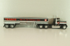 Freightliner FLC 120 64T truck with Semitrailer Texaco 1977, silver/ black, American trucks, Spain, #72, Altaya 1:43