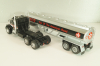 Freightliner FLC 120 64T truck with Semitrailer Texaco 1977, silver/ black, American trucks, Spain, #72, Altaya 1:43