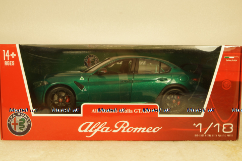 Alfa Romeo Giulia GTAm 2020 green,  BU18-11049, Bburago 1:18