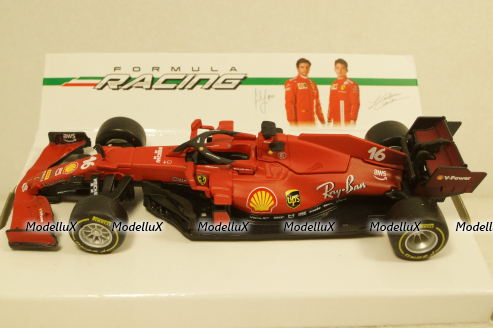 Ferrari F1 SF21 Formula 1 Charles Leclerc N16, RED, BU36829LE, Bburago 1:43