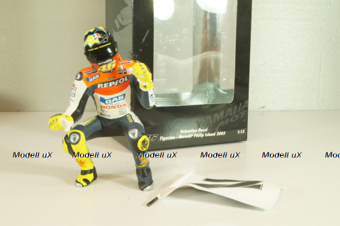 Valentino Rossi, figurine Winner MotoGP Phillip Island, World Champion 2003, 312030196, Minichamps 1:12