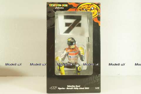 Valentino Rossi, figurine Winner MotoGP Phillip Island, World Champion 2003, 312030196, Minichamps 1:12