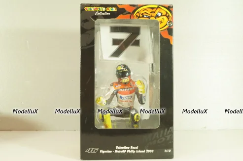 Valentino Rossi, figurine Winner MotoGP Phillip Island, World Champion 2003, 312030196, Minichamps 1:12