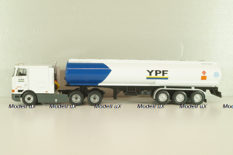 International Eagle Cabover, truck with Semitrailer YPF 1997, white/blue, American trucks, Spain, #87, Altaya 1:43