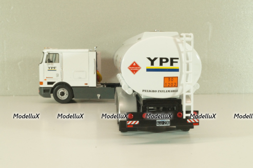 International Eagle Cabover, truck with Semitrailer YPF 1997, white/blue, American trucks, Spain, #87, Altaya 1:43