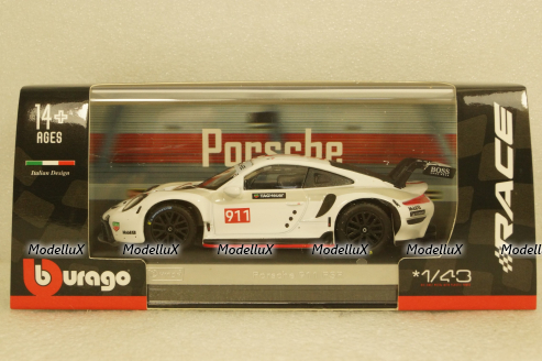 Porsche 911 (991) RSR #911 Coupe 2020, BU38302, Burago 1:43