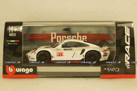 Porsche 911 (991) RSR #911 Coupe 2020, BU38302, Burago 1:43