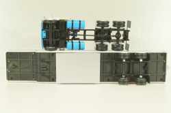 Ford CL 9000 truck with Semitrailer "Atlas Van Linas" 1983, white with blue lines, American trucks, Spain, #89, Altaya 1:43
